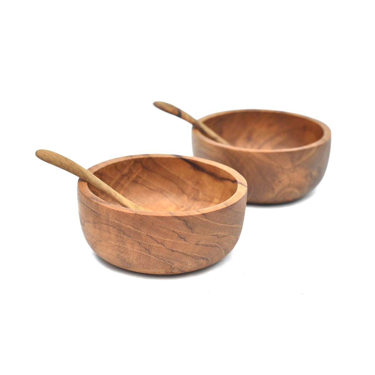 Edle Teakholzschalen mit passendem Löffel – Natürlich & Stilvoll